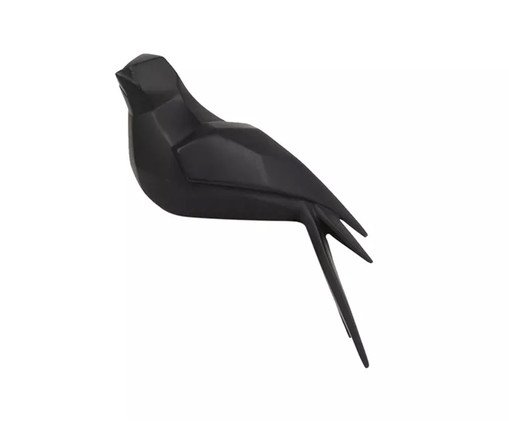 Adorno Oiseau Pássaro Lado Direito, Preto | WestwingNow