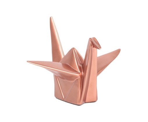 Adorno Origami Pássaro Acobreado, Rosa | WestwingNow