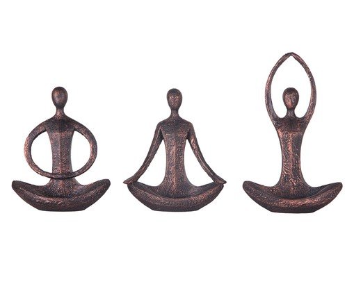 Jogo de Porta Joias Yoga Bronzeado, Bronze | WestwingNow