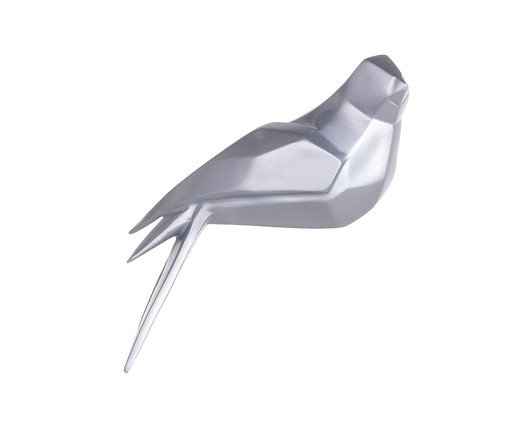 Adorno Pássaro Na Prateleira Lado Esquerdo Prateado, Prata | WestwingNow