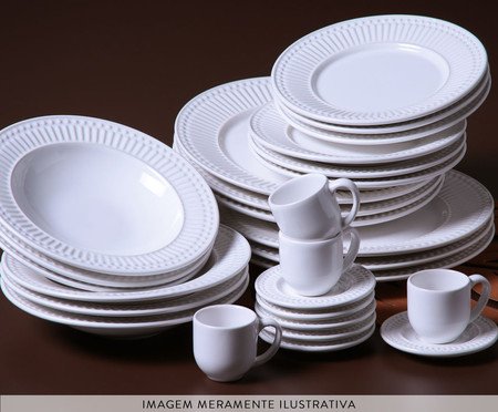 Aparelho de Jantar Branco Roma 30 peças | Westwing