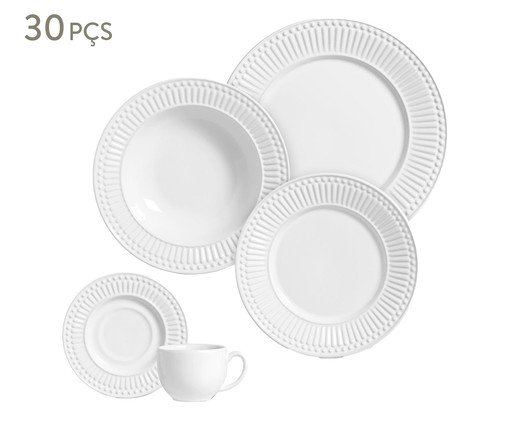 Aparelho de Jantar Branco Roma 30 peças, Branco | WestwingNow