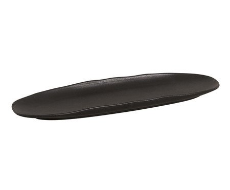 Jogo de Travessas Oval Rasa Orgânico Preto Matte Preto | Westwing
