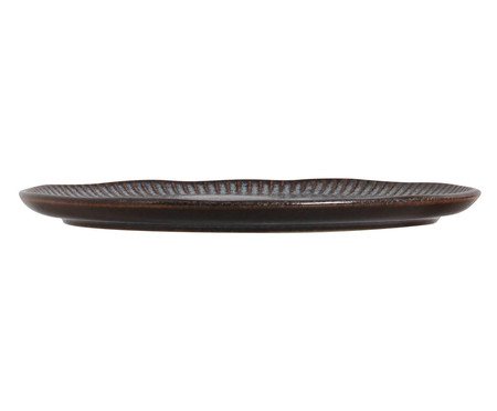 Jogo de Pratos Raso Linhas Titanium Azul Escuro | Westwing