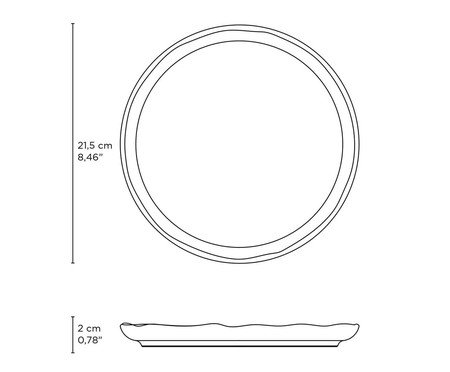 Jogo de Pratos para Sobremesa Linhas Titanium Azul Escuro | Westwing