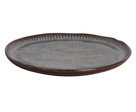 Jogo de Pratos para Sobremesa Linhas Titanium Azul Escuro | Westwing