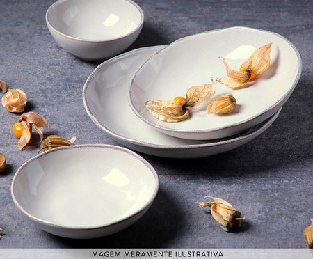 Jogo de Pratos Fundo Bio Rustic Clay Abstrato | Westwing