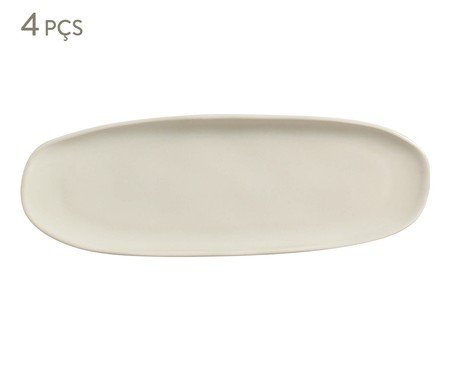 Jogo de Travessas Rasas Orgânico Clay | Westwing