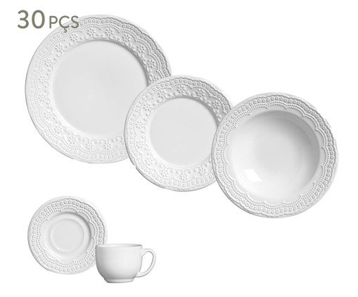 Aparelho de Jantar Madeleine Branco, Branco | WestwingNow