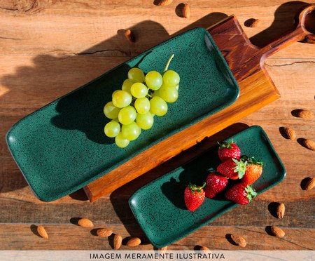 Jogo de Travessas Retangular Pequena Greenery Verde | Westwing