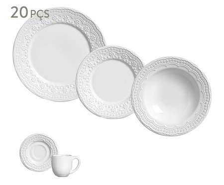 Aparelho de Jantar Madeleine Branco | Westwing