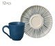 Jogo de Xícaras para Café Bio Elemento Étnico, Azul | WestwingNow