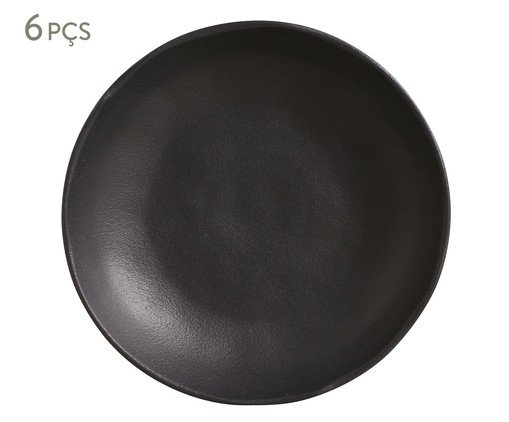 Jogo de Pratos Fundo Bio Matte Preto, Preto | WestwingNow