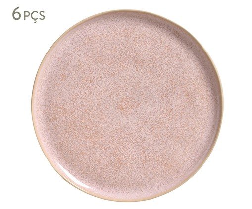 Jogo de Pratos Raso Bio Litchi Rosa, Rosa | WestwingNow