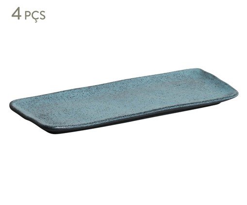 Jogo de Travessas Retangular Média Night Sky Azul, Azul | WestwingNow