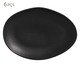 Jogo de Pratos para Sobremesa Oval Orgânico Preto Matte Preto, Preto | WestwingNow