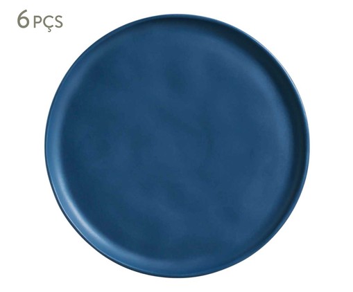 Jogo de Pratos Rasos Bio Stoneware Boreal Azul, Azul | WestwingNow