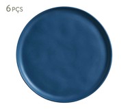 Jogo de Pratos Rasos Bio Stoneware Boreal Azul | WestwingNow