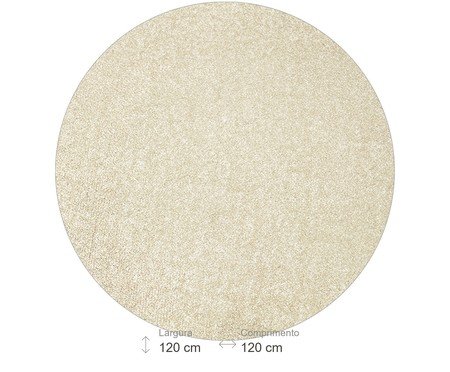 Tapete Redondo Belga Spark Eros Debrum - Bege | Westwing