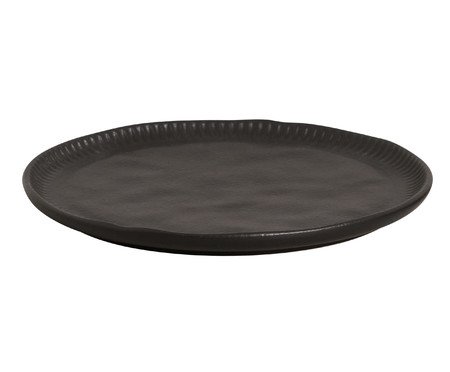 Jogo de Prato Raso Linhas Preto Matte | Westwing
