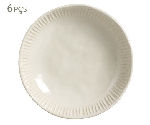 Jogo de Prato Fundo Linhas Clay, Bege | WestwingNow