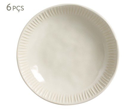 Jogo de Prato Fundo Linhas Clay