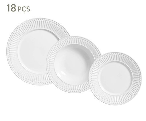 Jogo de Jantar Roma Branco, Branco | WestwingNow