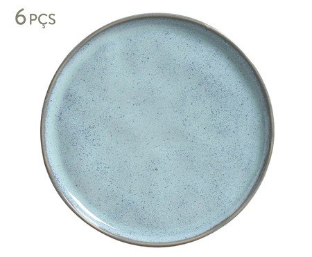 Jogo de Pratos para Sobremesa Bio Breeze Azul Claro | Westwing