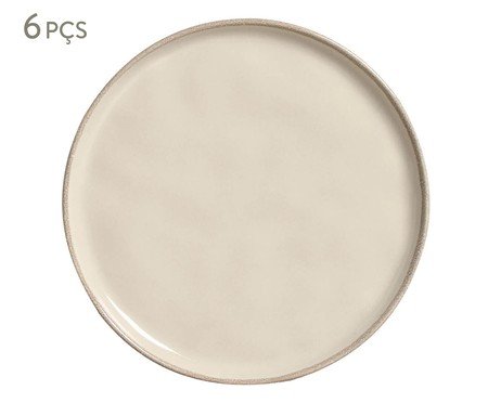 Jogo de Pratos para Sobremesa Bio Rustic Clay Abstrato | Westwing