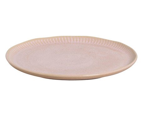 Jogo de Pratos Raso Linhas Litchi Rosa | Westwing