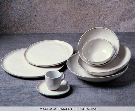 Jogo de Pratos Raso Bio Rustic Clay Abstrato | Westwing