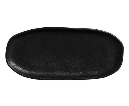 Jogo de Travessas Oval Rasa Pequena Preto Matte Preto | Westwing