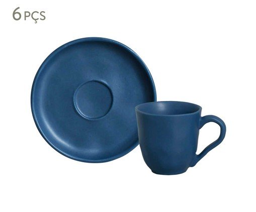 Jogo de Xícaras para Café Bio Boreal Azul, Azul | WestwingNow