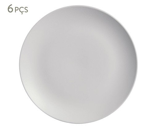 Jogo de Pratos Raso Coup Stoneware Vit Cinza, Branco | WestwingNow
