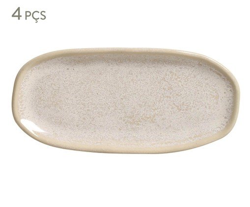 Jogo de Travessas Oval Rasa Mini Orgânico Latte Cru, Bege | WestwingNow