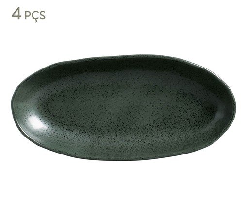 Jogo de Travessas Oval Funda Orgânico Greenery Verde, Verde | WestwingNow