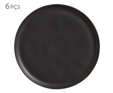Jogo de Pratos Raso Bio Matte Preto | Westwing