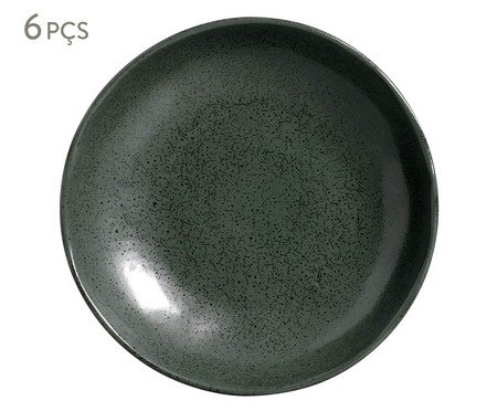 Jogo de Pratos Fundo Bio Greenery Verde | Westwing