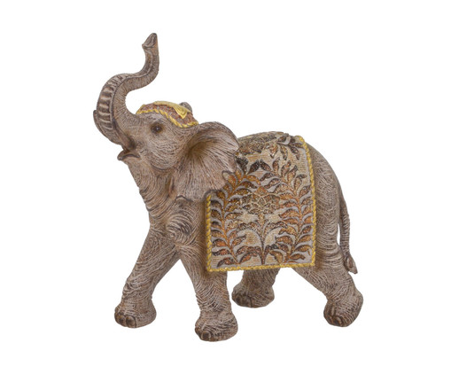 Elefante Decorativo Zossen Marrom e Dourado, MARROM/DOURADO | WestwingNow