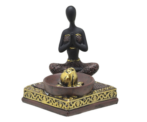 Buda Decorativo Ori Marrom e Dourado, MARROM/DOURADO | WestwingNow