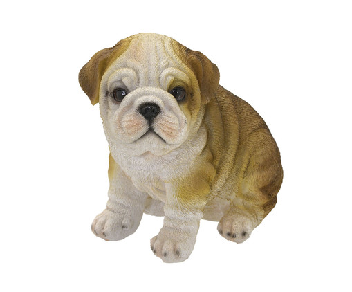 Cachorro Decorativo Shu Marrom e Dourado, MARROM/BRANCO | WestwingNow