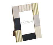 Porta-Retrato Helpful Preto Branca e Cinza | WestwingNow