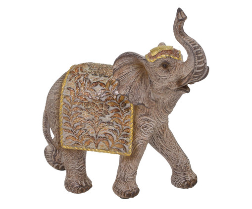 Elefante Decorativo Eisleben Marrom e Dourado, MARROM/DOURADO | WestwingNow