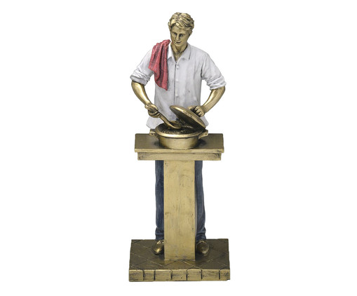 Homem Gourmet Decorativo Indrigo Dourado Branco e Vermelho, DOURADO/BRANCO/VERMELHO | WestwingNow