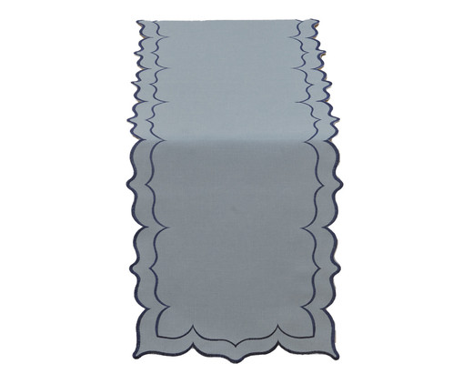 Caminho de Mesa Moldura Light Blue, Azul | WestwingNow