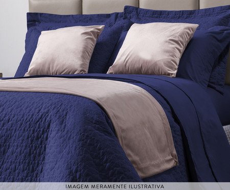 Jogo de Lençol Inferior Tous Les Jours Azul Marinho | Westwing