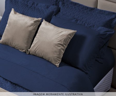 Jogo de Lençol Inferior Tous Les Jours Azul Marinho | Westwing
