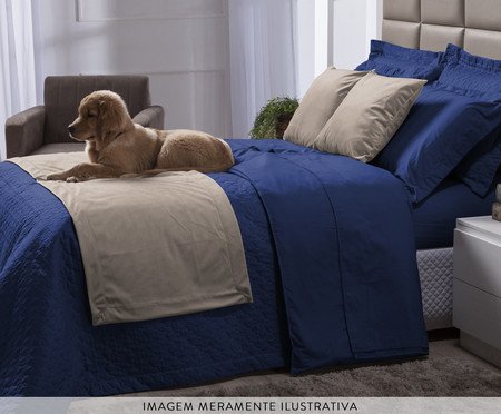 Jogo de Lençol Inferior Tous Les Jours Azul Marinho | Westwing