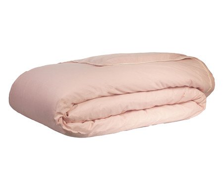 Duvet Colorlife Liso com Vivo Percal Rosê 200 Fios