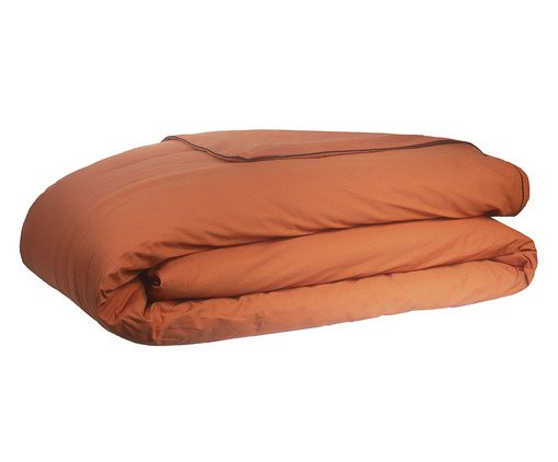 Duvet Colorlife Liso com Vivo Percal Terracota 200 Fios, Terracotta | WestwingNow